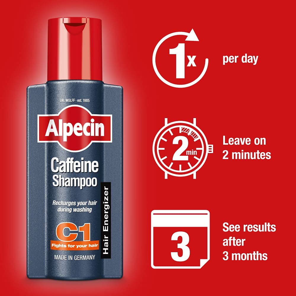 Silicone-free formula supports stronger hair structure with Alpecin shampoo.