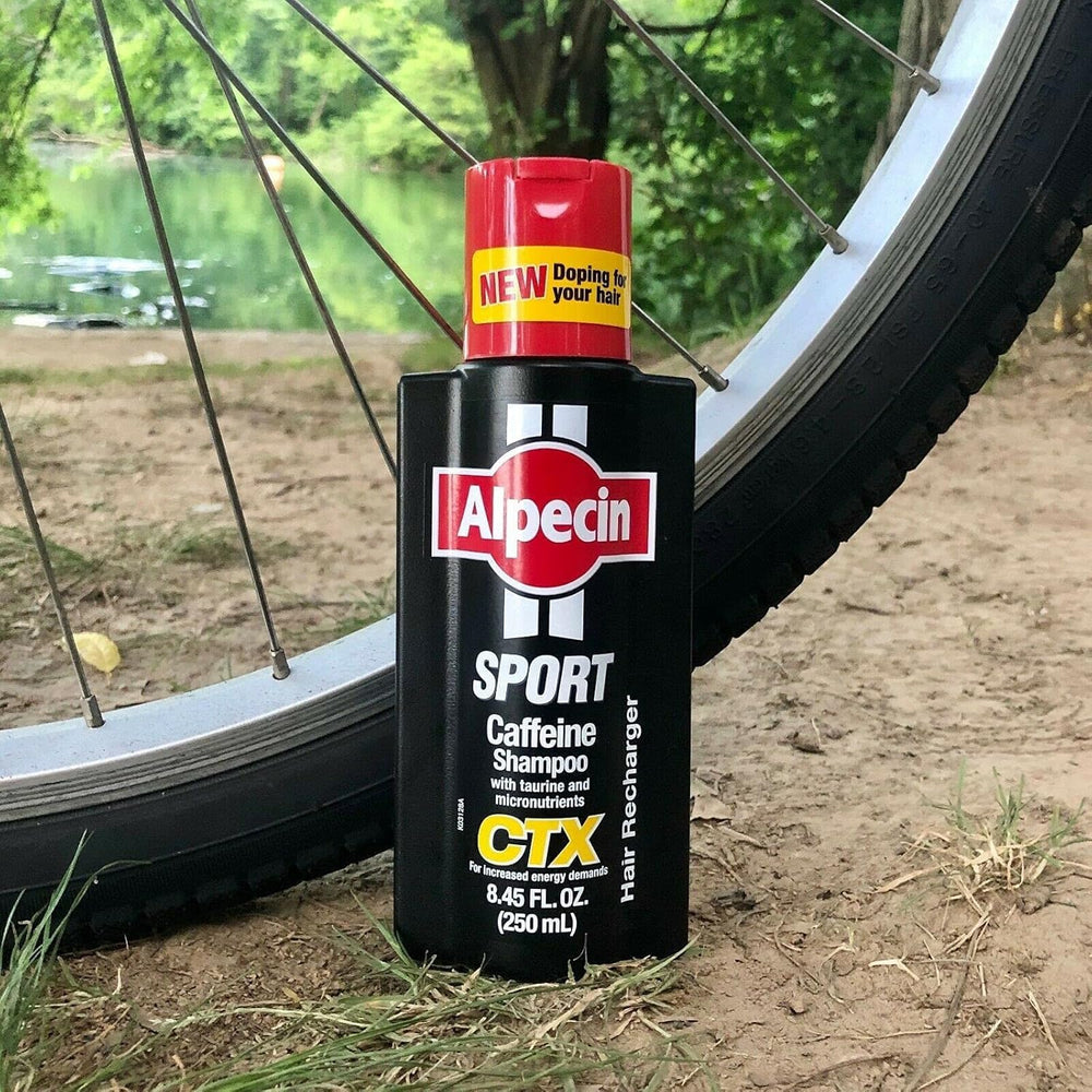 Alpecin CTX Sport shampoo ingredients caffeine highlight energizing benefits for hair.