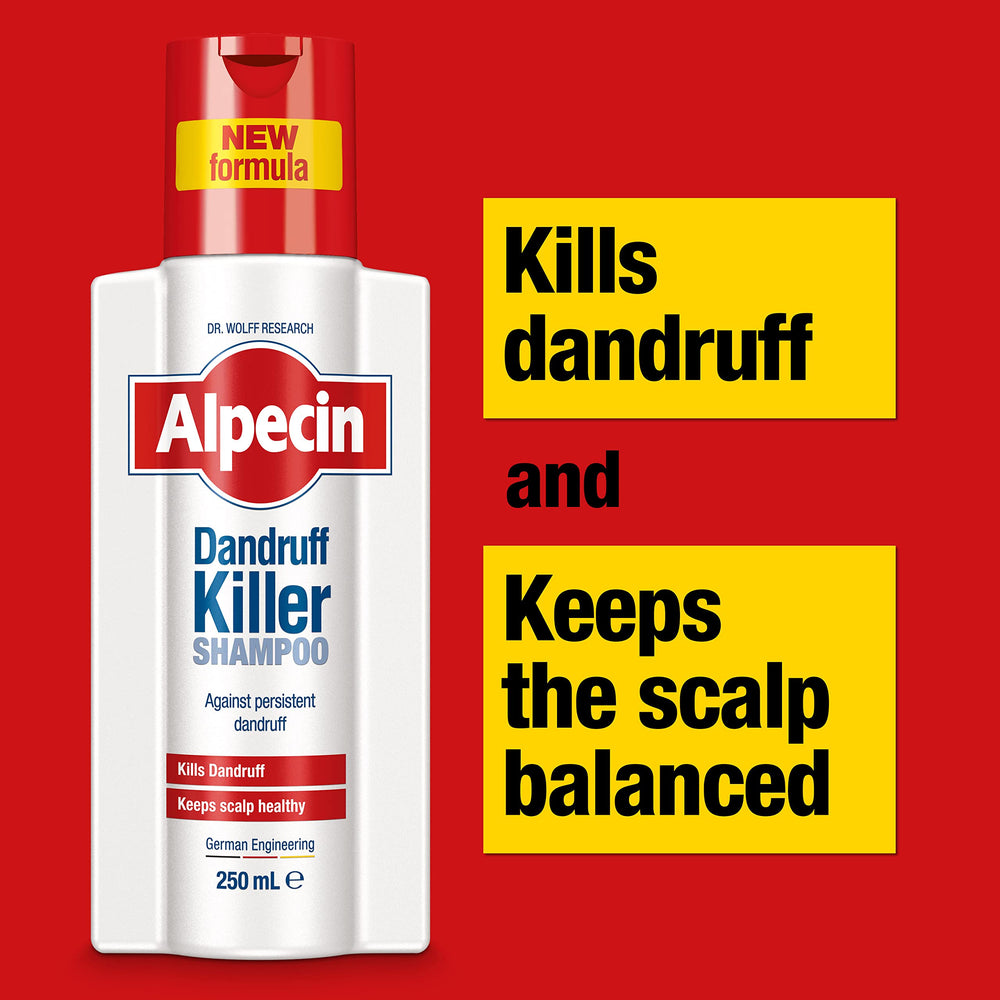 Alpecin Dandruff Killer shampoo application close up for massage cleansing