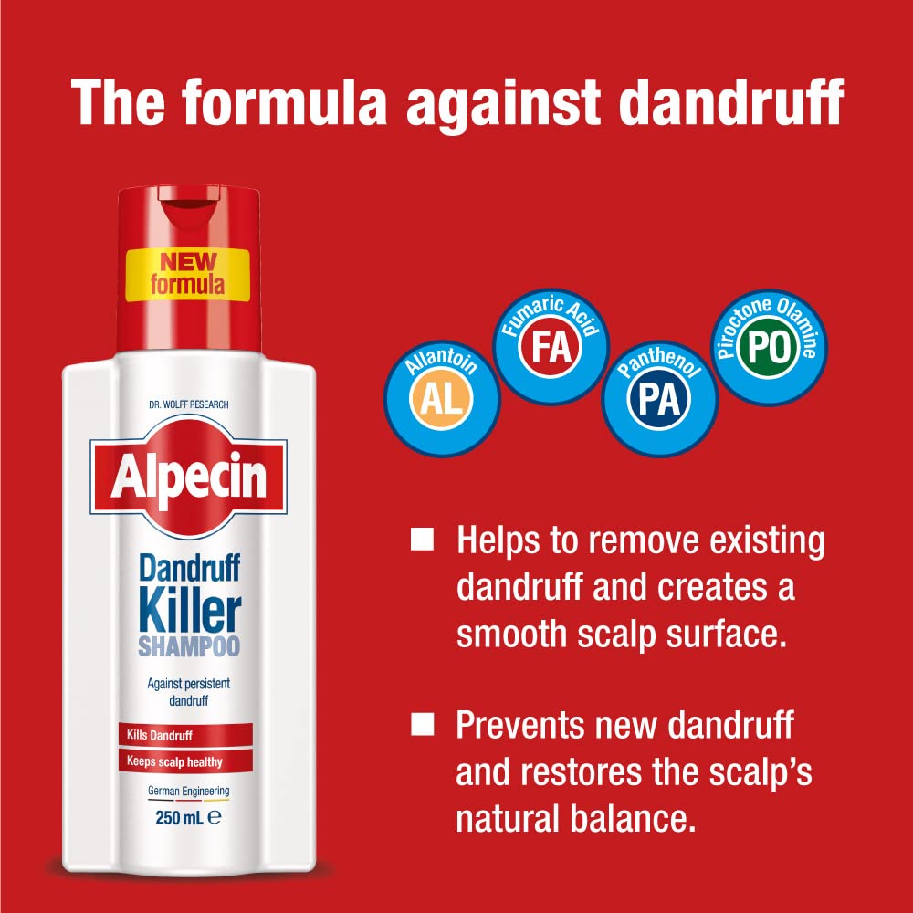Alpecin Dandruff Killer shampoo no silicone formula label