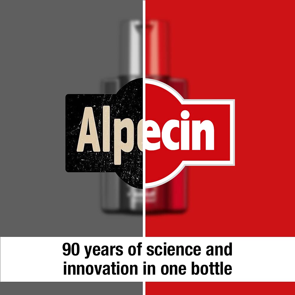 Alpecin Double Effect Shampoo visual: gentle lather and mild cleansing action.
