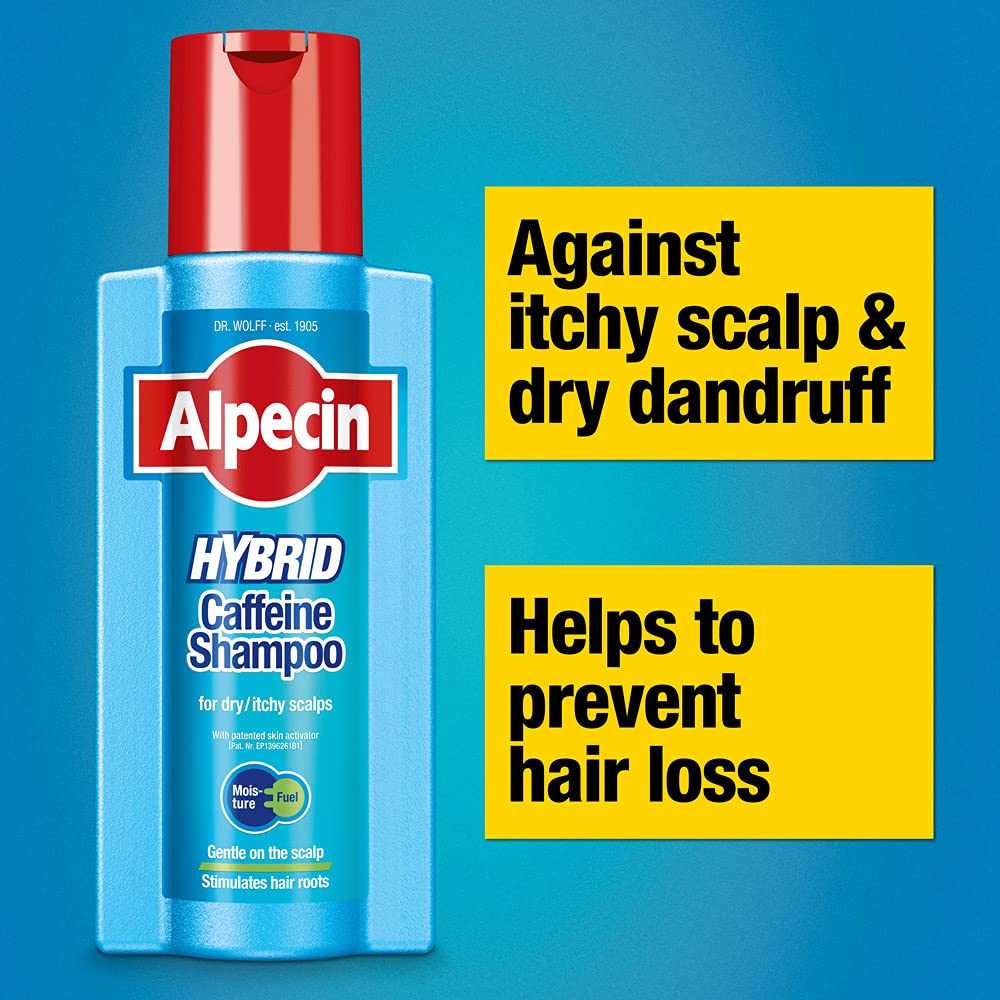 Alpecin Hybrid shampoo lather image designed for gentle cleansing on sensitive scalps