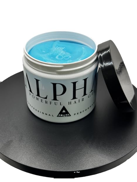 ALPHA Gel being applied to hair for strong hold with no flakes.