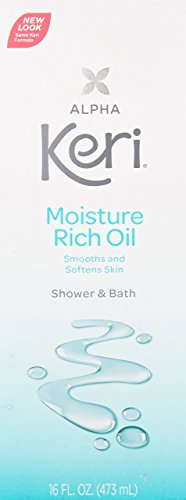 Alpha Keri Moisture Rich Oil texture application helps smooth skin daily.