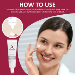 Application on the face using the cream as part of a skincare routine