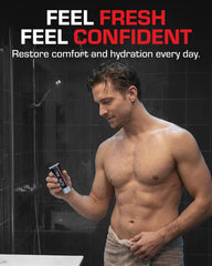 AlphaMale Premium Penile Health Cream application on skin promotes daily comfort.