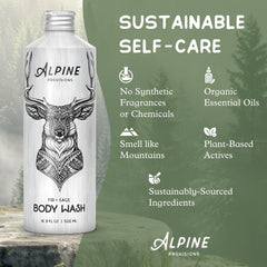 Alpine Provisions Fir & Sage bottle pours to release forest aroma