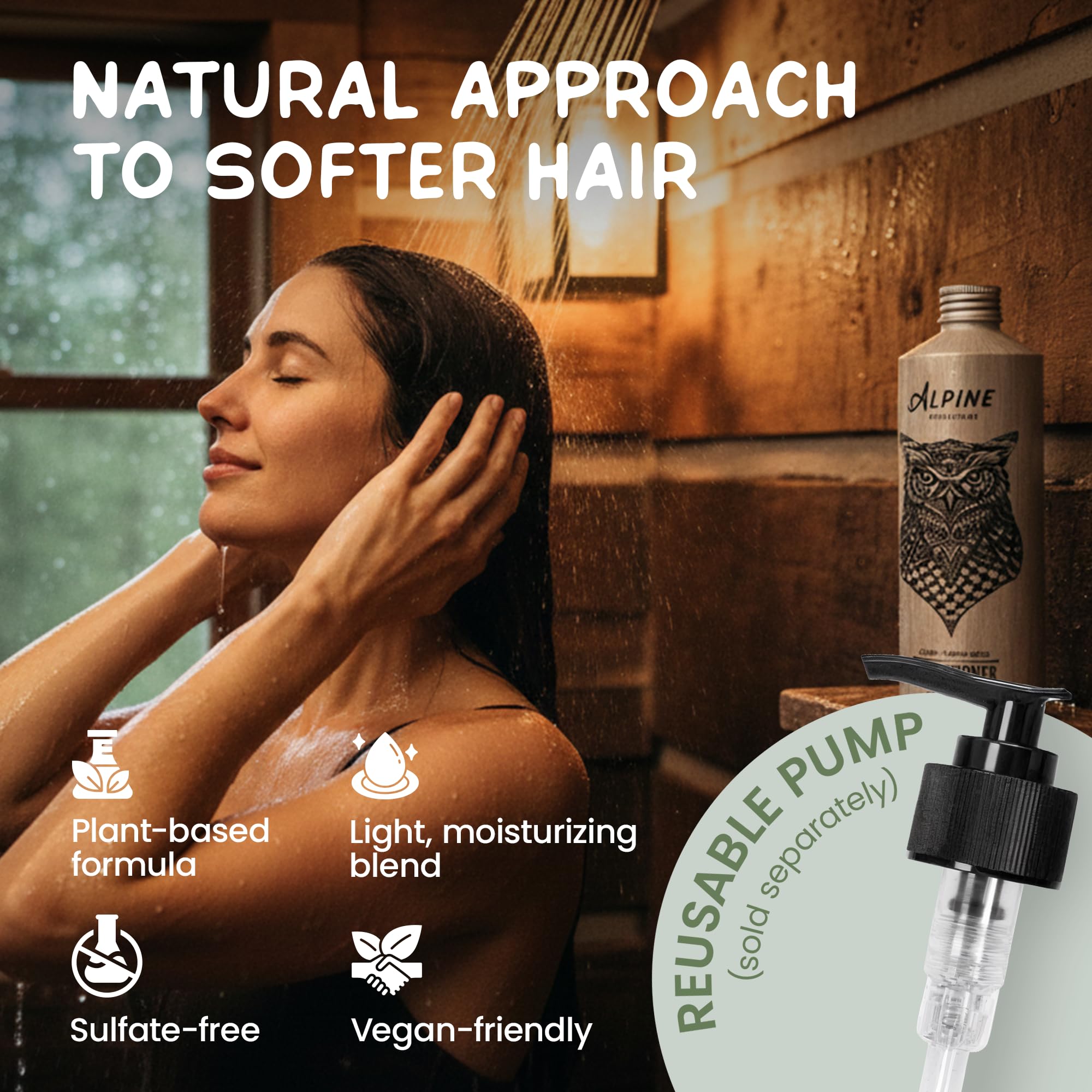 Alpine Provisions aloe-sunflower conditioner close-up highlighting hydrating formula.