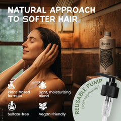 Alpine Provisions aloe-sunflower conditioner close-up highlighting hydrating formula.