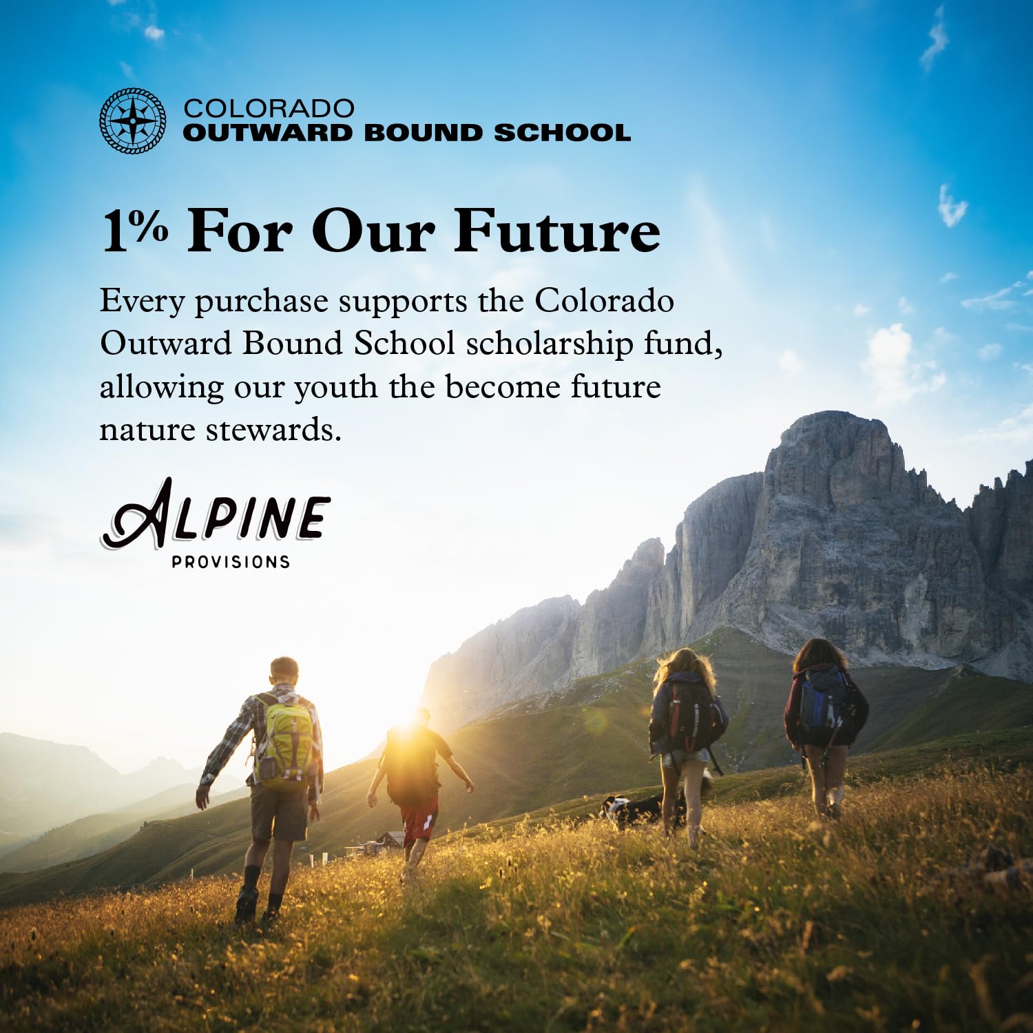 Alpine Provisions eco-packaging highlights plastic-free sustainable approach.