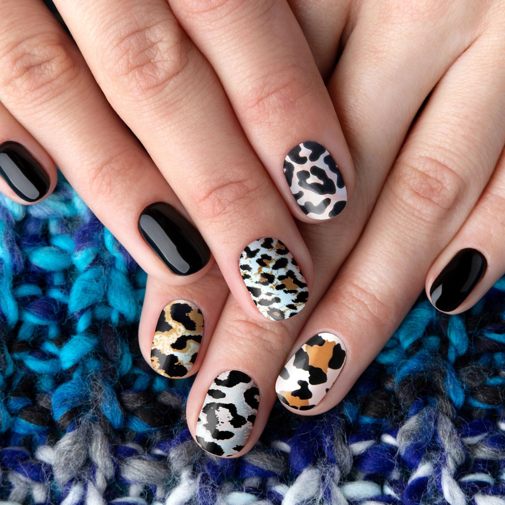 Alpinleux leopard pattern sheets ideal for DIY nail art and crafts.