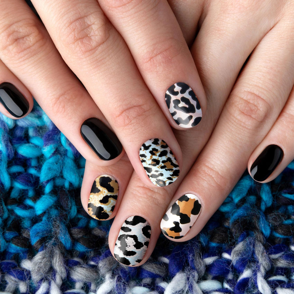 Alpinleux leopard pattern sheets ideal for DIY nail art and crafts.