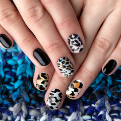 Alpinleux leopard pattern sheets ideal for DIY nail art and crafts.