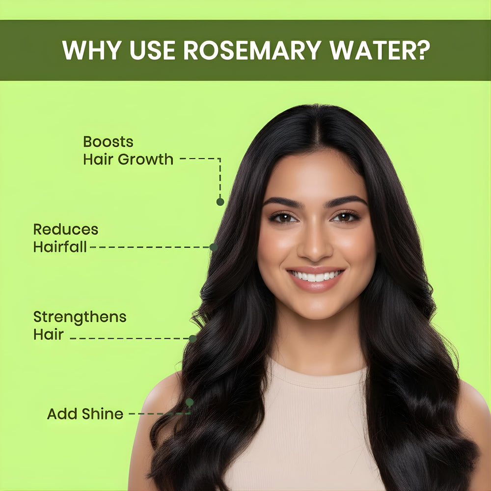 Alps Goodness Rosemary Water Spray frizz-control helps smooth rough strands.