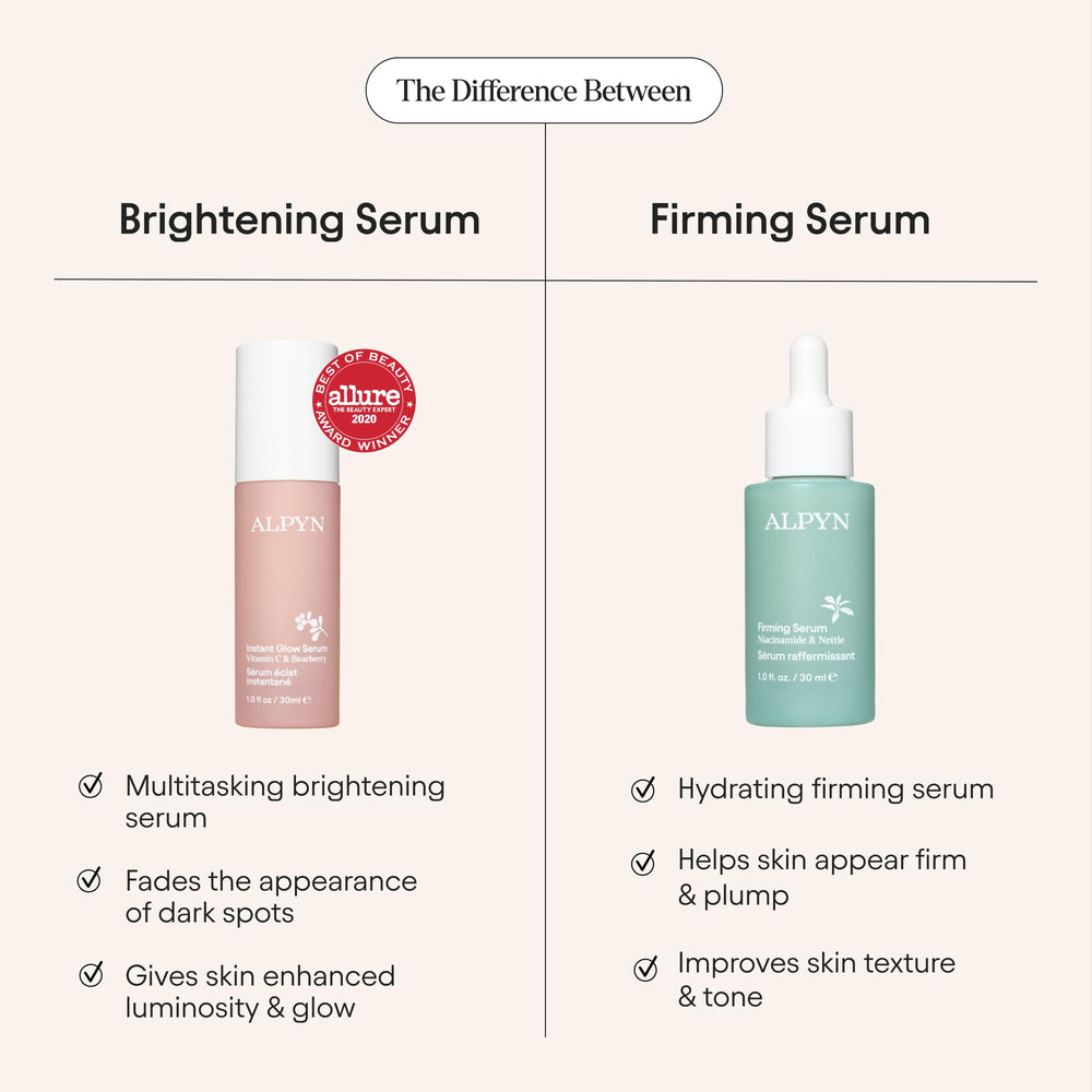 Alpyn Beauty Skin after serum glow indicating improved brightness and even tone.