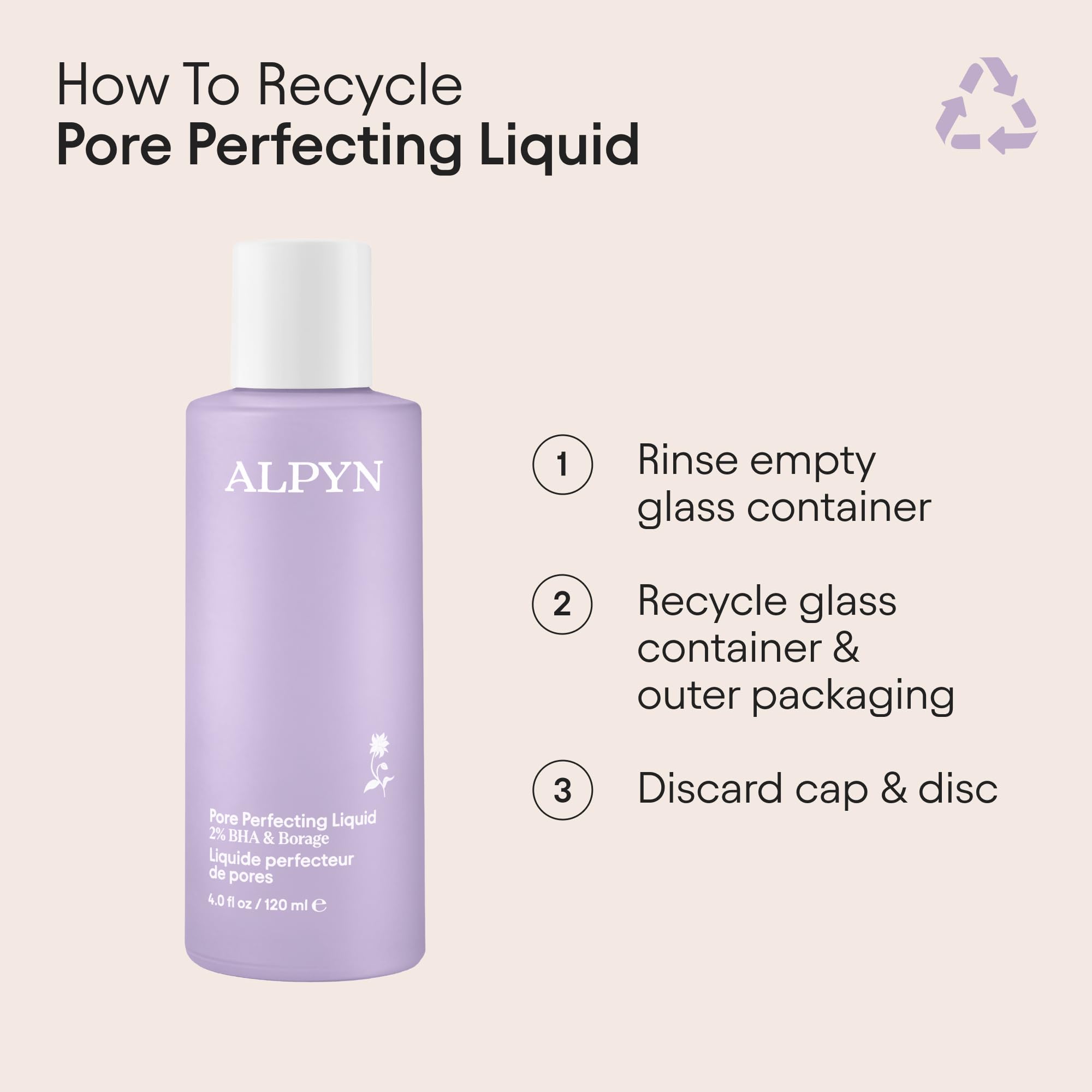 Alpyn Beauty Pore Toner texture closeup highlighting clarity benefits.