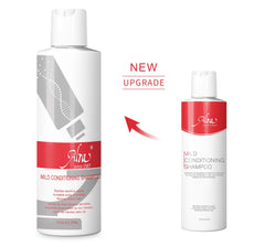 Alra Mild Shampoo bottle with soft lather for irritated scalps.