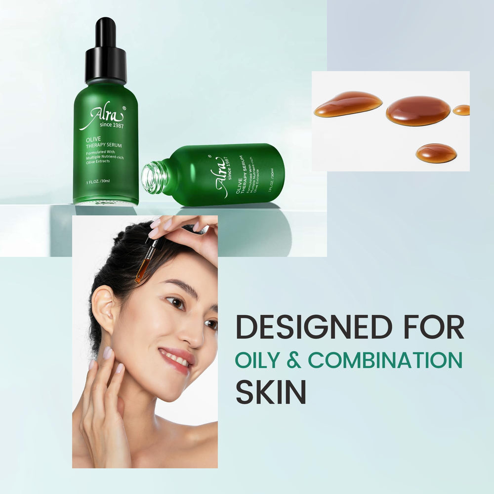Serum applied to oily-prone skin for a matte finish