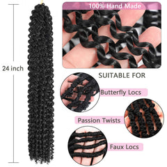 Alrence Boho crochet braids 24-inch reveal lightweight, breathable comfort for all-day use.