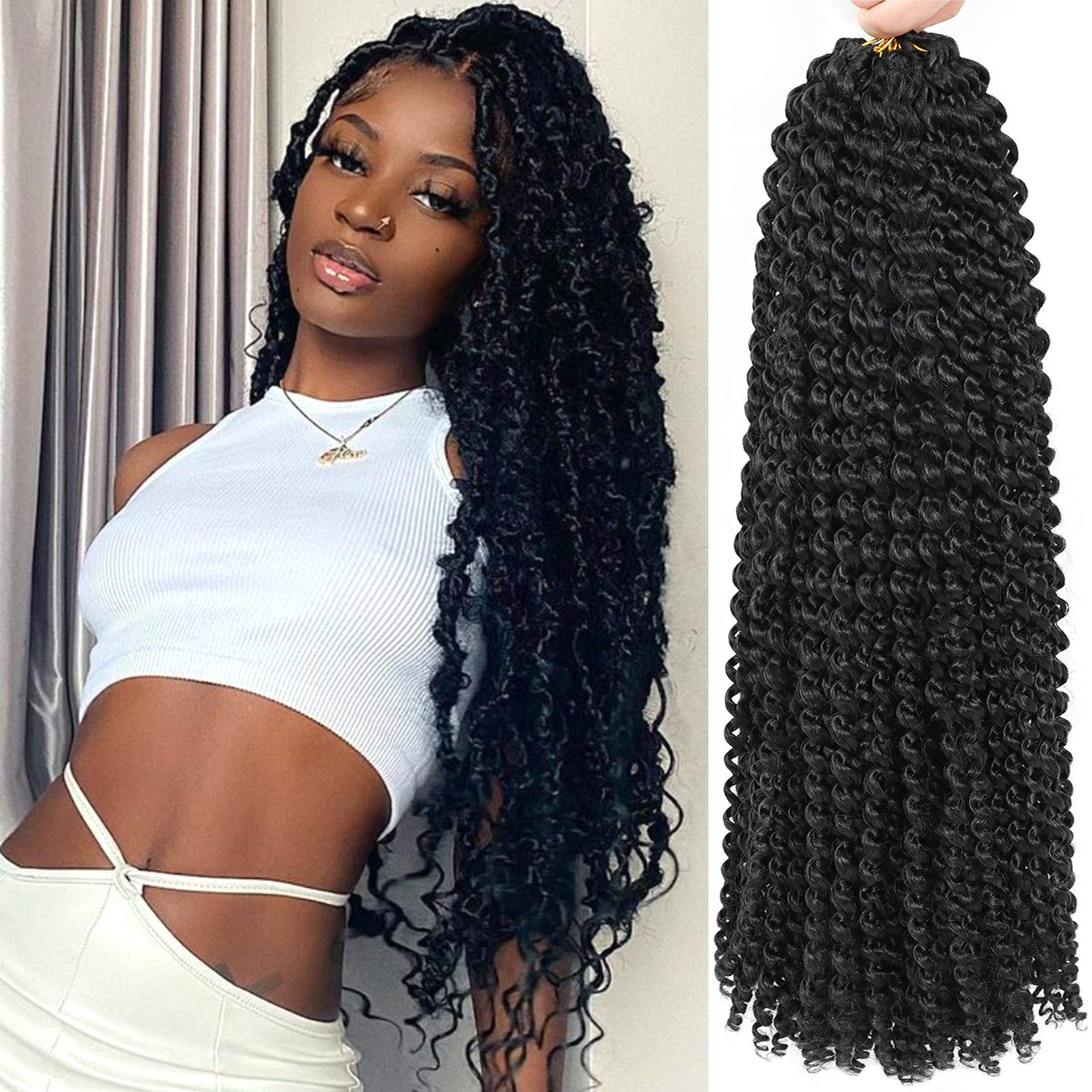 Alrence Passion Twist 24-inch pack8 close-up shows soft, natural-looking fibers for daily wear.