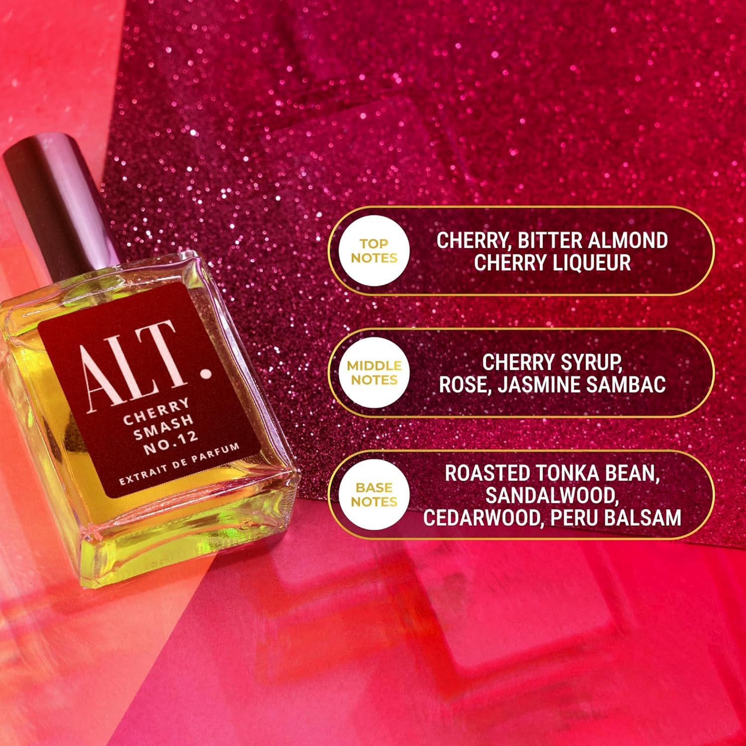 ALT Cherry Smash pour splash, long-lasting fragrance for all-day wear.
