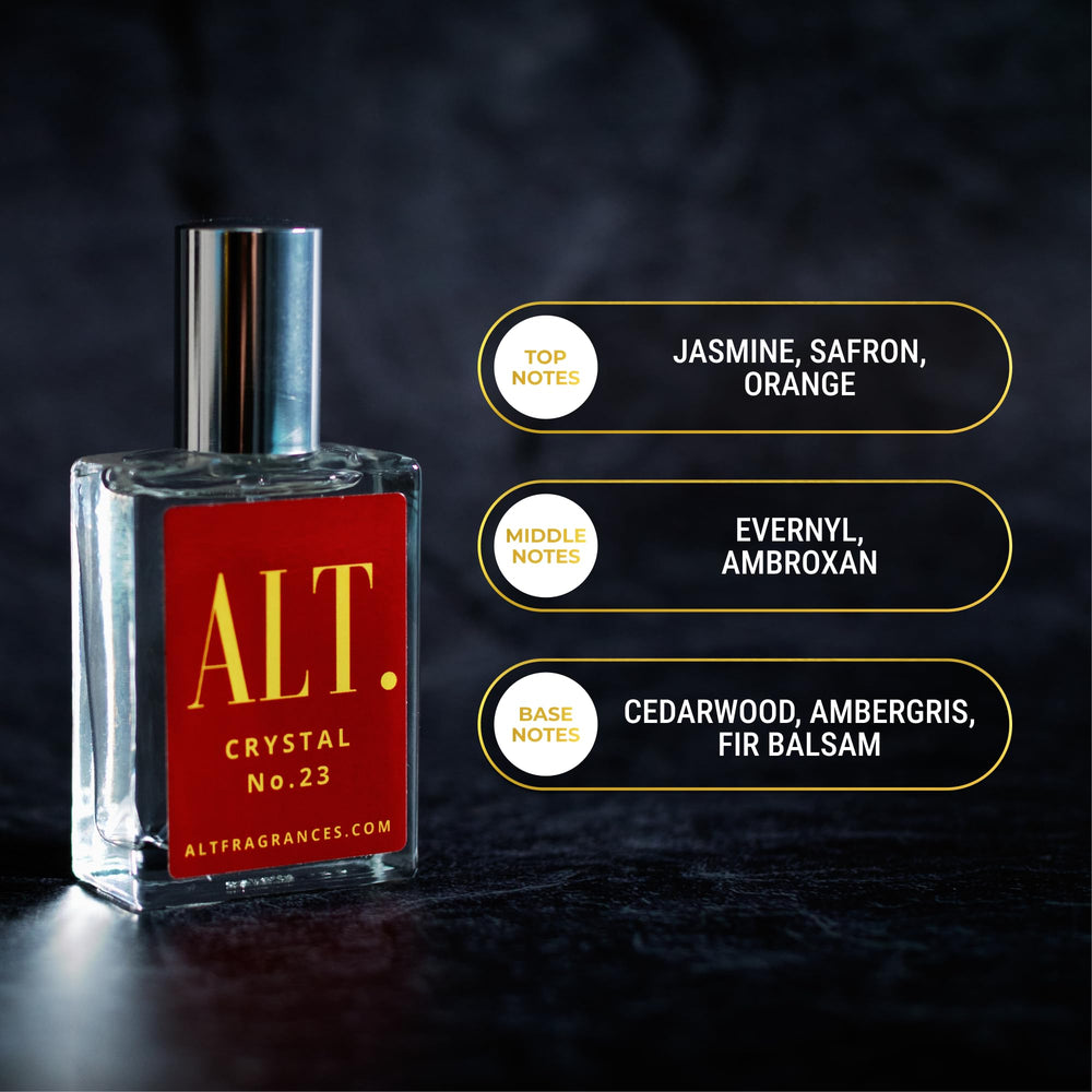 ALT Crystal No. 23 packaging box conveys premium inspiration and accessibility.