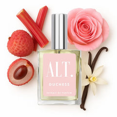 ALT. FRAGRANCES Duchess bottle close-up for day-to-night wear.