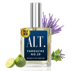 ALT Fragrances Farouche No. 29 bottle front, bold evening presence.
