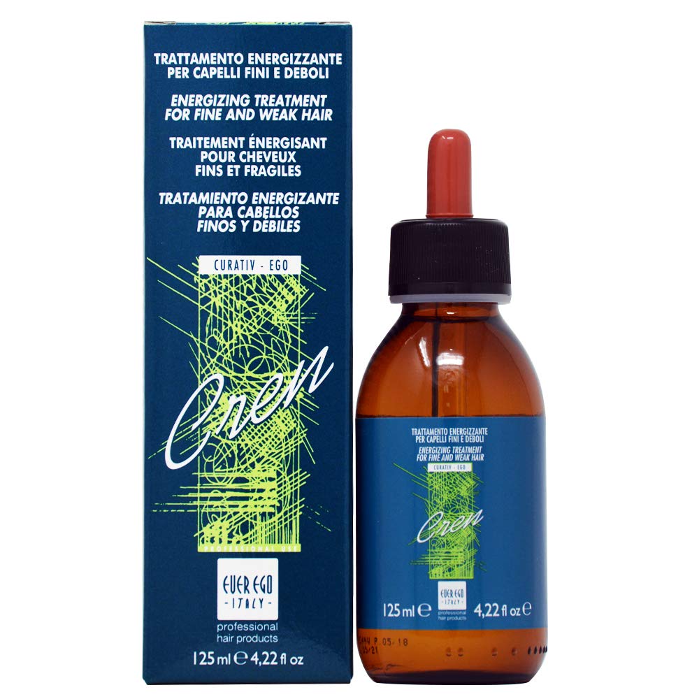 Alter Ego Ever Ego Cren energizing treatment lotion bottle nourishes fine hair and boosts vitality