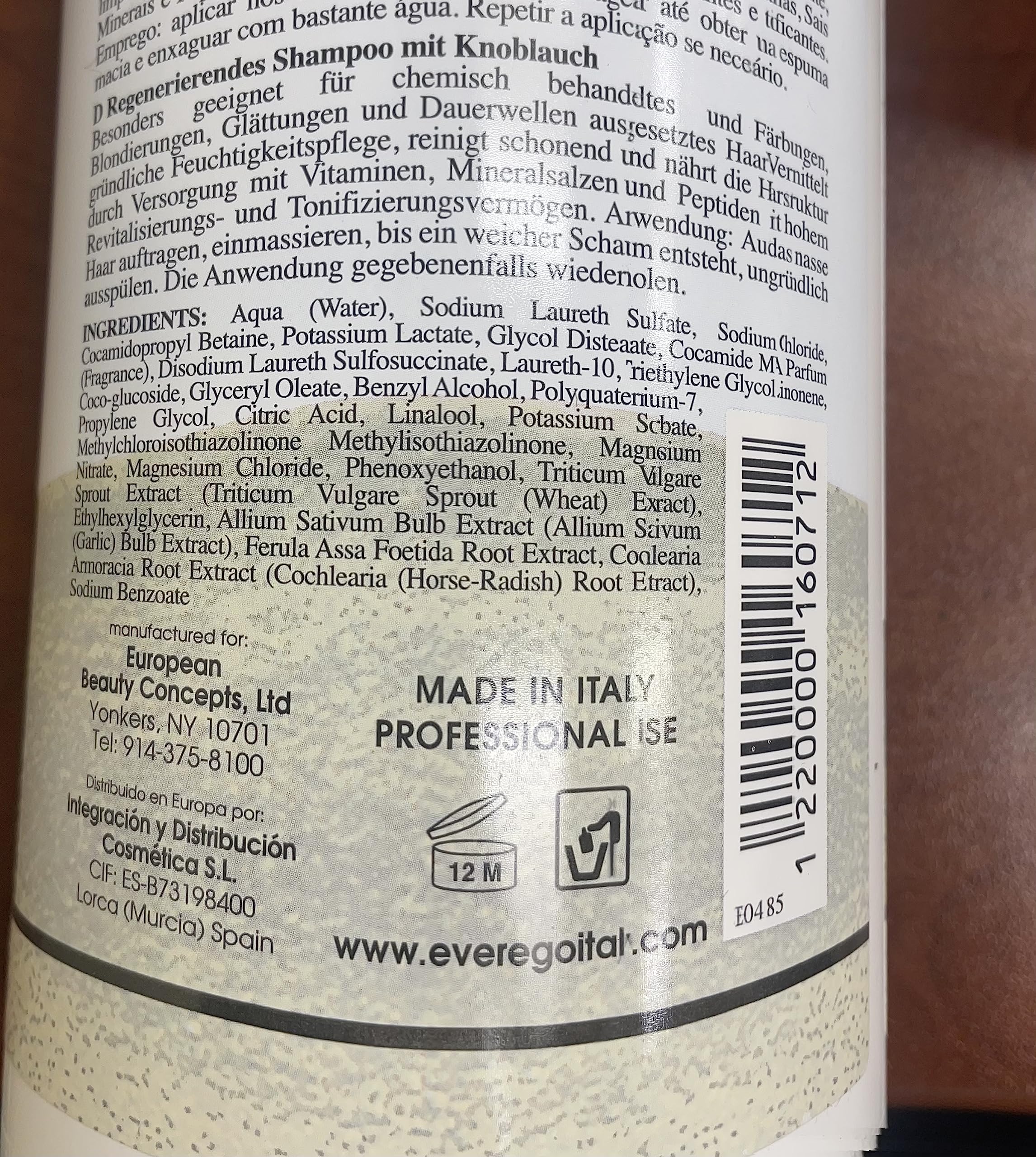 Alter Ego Garlic Hair Mask 500ml tub for conditioning and detangling