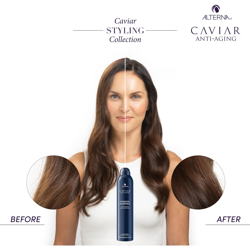 Alterna Caviar Anti-Aging suitable for straight to tightly coiled hair.