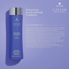 Conditioner close-up showing smoother hair and frizz control with Alterna Bond Repair