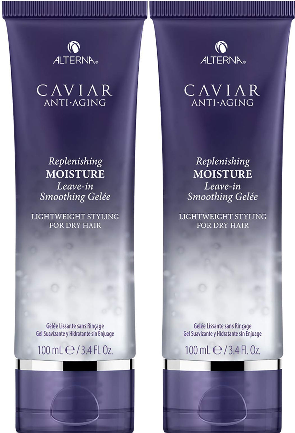 Alterna CAVIAR Anti-Aging Leave-In Gelee bottle delivering lightweight hydration for smooth, manageable hair.