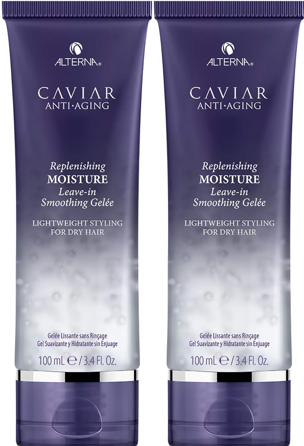 Alterna CAVIAR Anti-Aging Leave-In Gelee bottle delivering lightweight hydration for smooth, manageable hair.