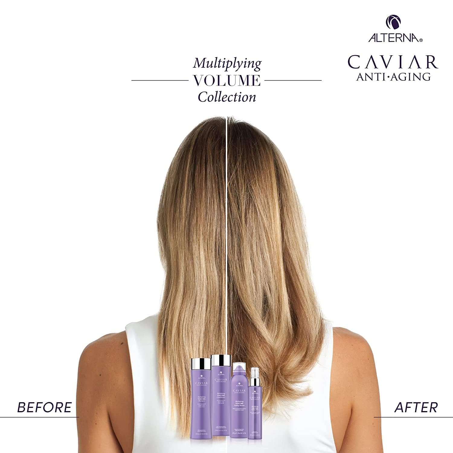 Alterna Caviar Anti-Aging Multiplying Volume ideal for fine hair lift.