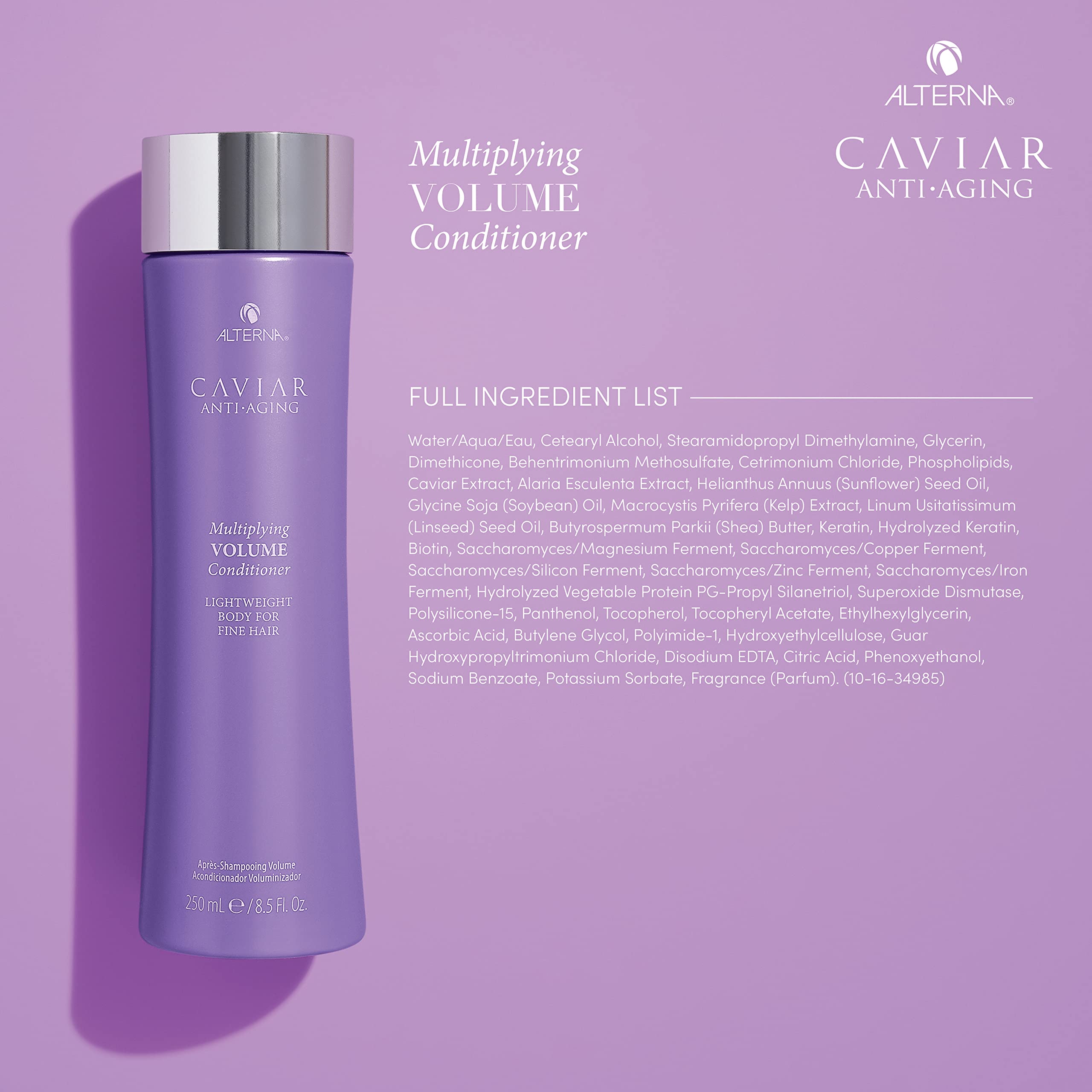 Alterna Caviar Anti-Aging Multiplying Volume hair after use showing volume.