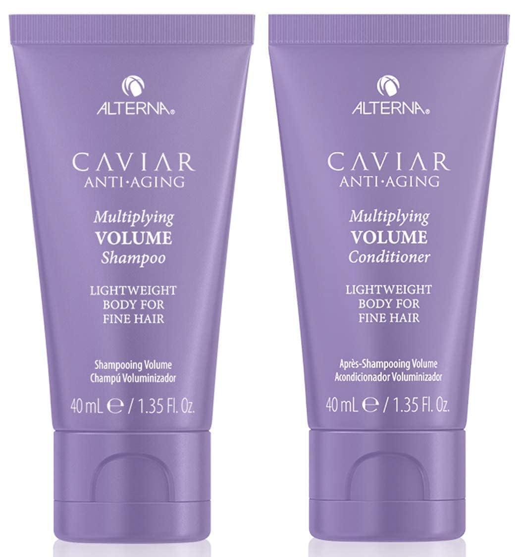 Alterna Caviar Anti-Aging Multiplying Volume Shampoo bottle for vibrant red hair shine