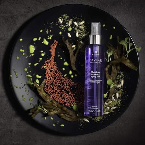 Travel-friendly bottle of Alterna styling mist for on-the-go volume.
