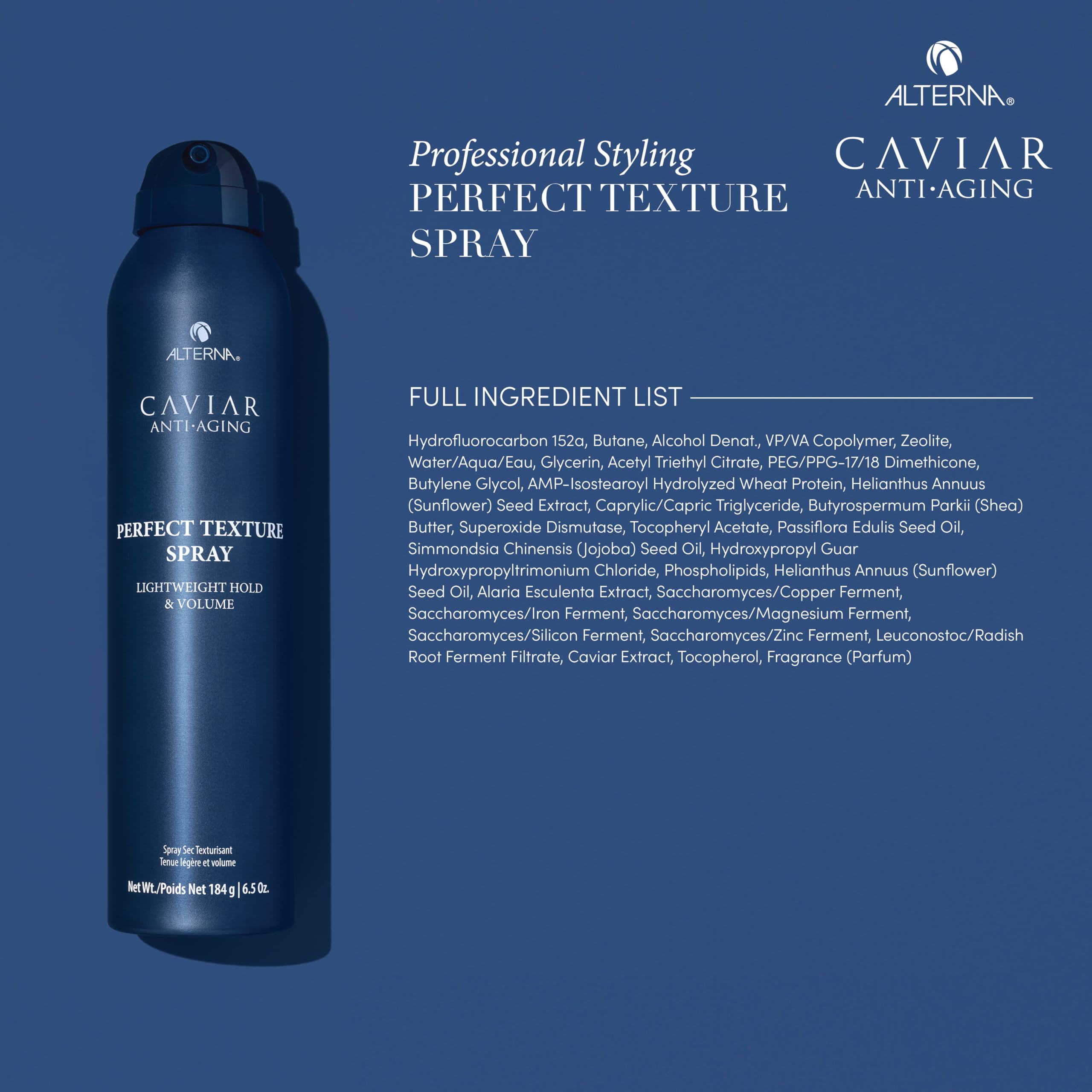 Alterna Caviar Anti-Aging Styling finish highlights luxe, brushable hold