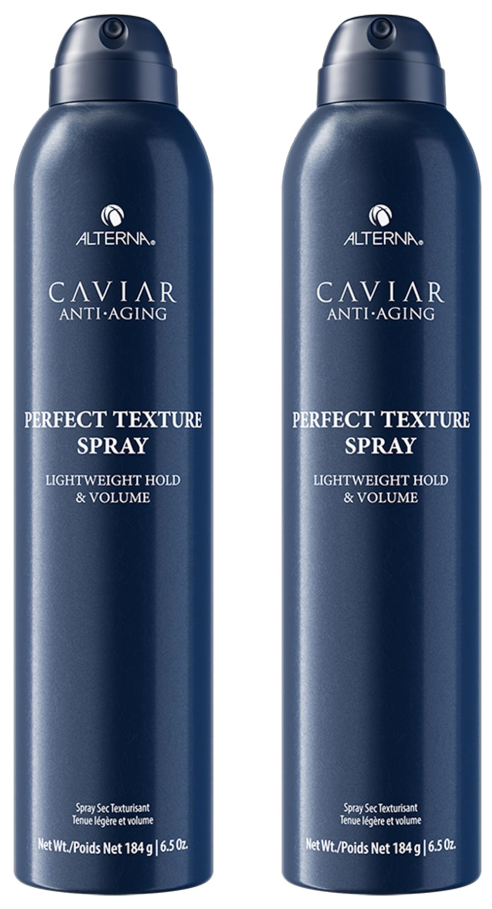 Alterna Caviar Perfect Texture Spray bottle adds volume and movement