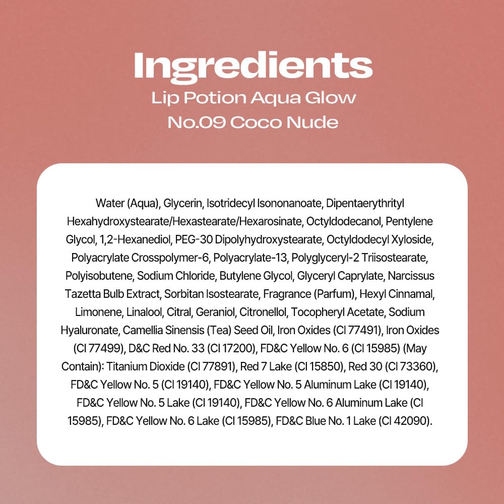 alternativestereo Lip Potion Aqua Glow No.9 Coco Milk lavender glow for a soft, luminous finish.