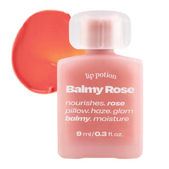 alternativestereo Lip Potion Balmy Rose bottle shows creamy rosy tint for lips and cheeks
