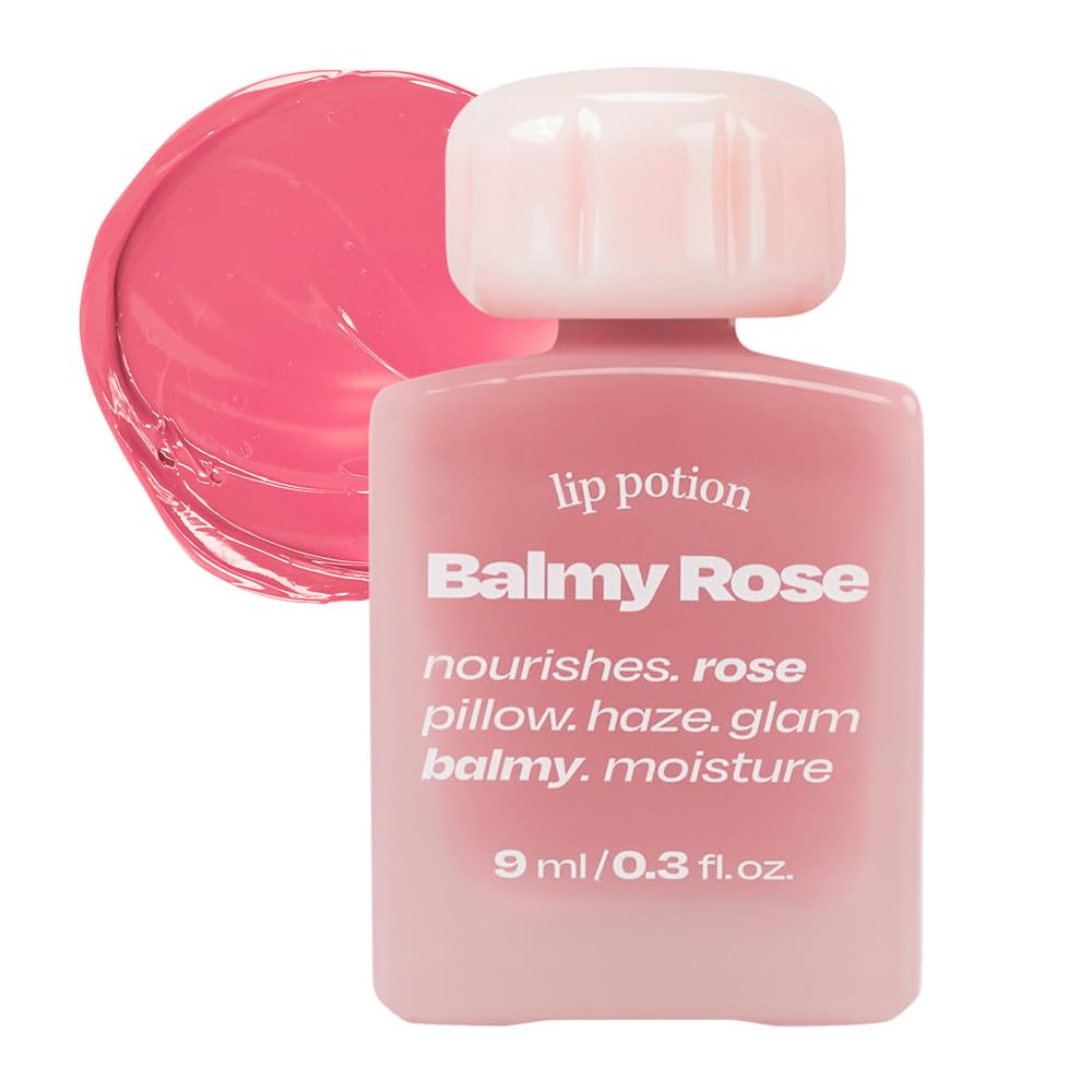 Alternativestereo Lip Potion Balmy Rose packaging closeup highlights easy portability for touch-ups.
