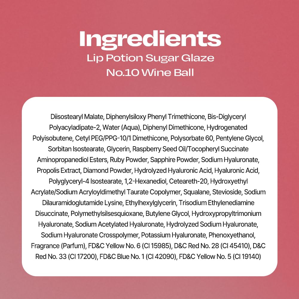 Alternativestereo Lip Potion Sugar Glaze Tint closeup-gloss texture emphasizes weightless shine.