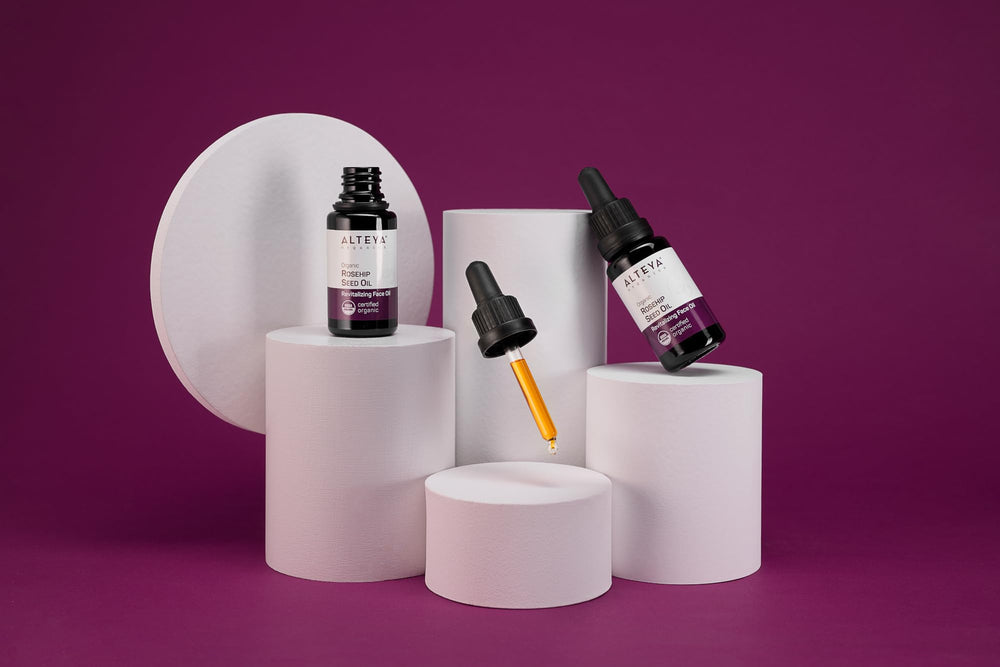 Scalp hydration with Alteya Rosehip Seed Oil nourishing hair