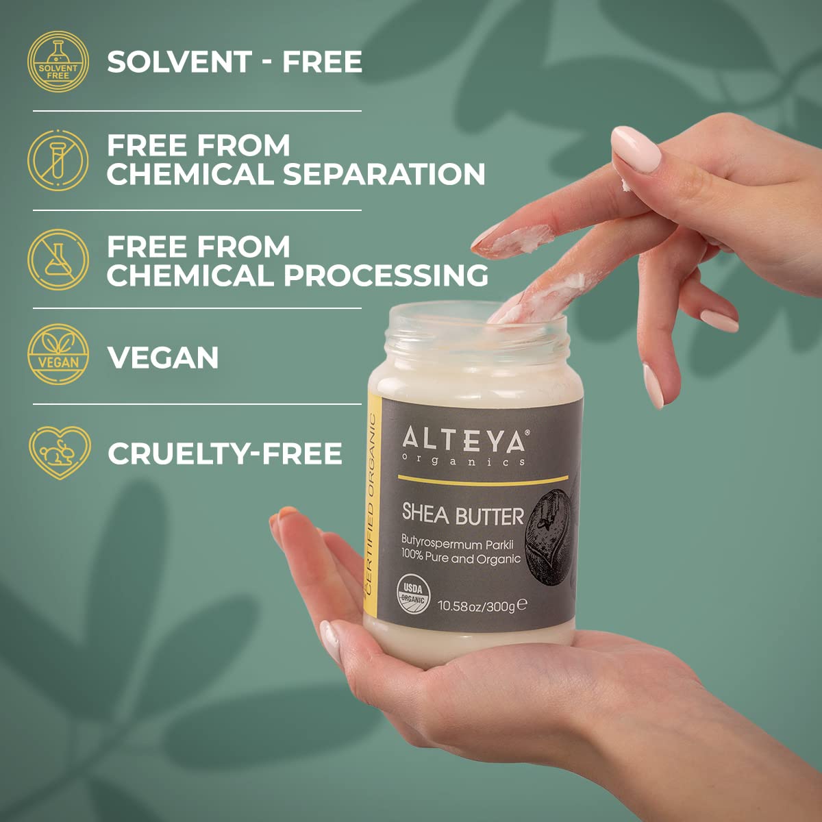Alteya Organics shea butter hair treatment for smoother, healthier hair