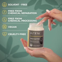 Alteya Organics shea butter hair treatment for smoother, healthier hair