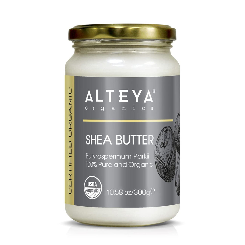 Alteya Organics shea butter jar close-up for deep moisturizing