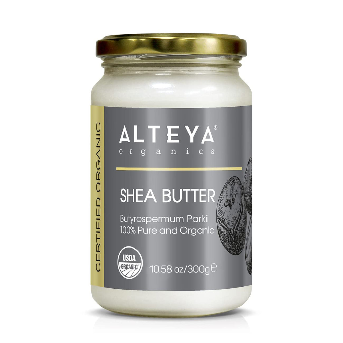 Alteya Organics shea butter jar close-up for deep moisturizing