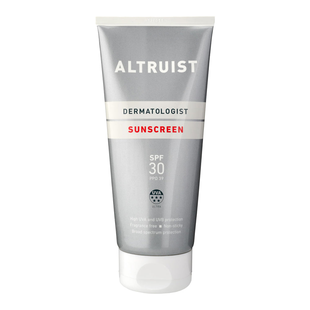 Altruist Dermatologist Sunscreen bottle front view for daily protection